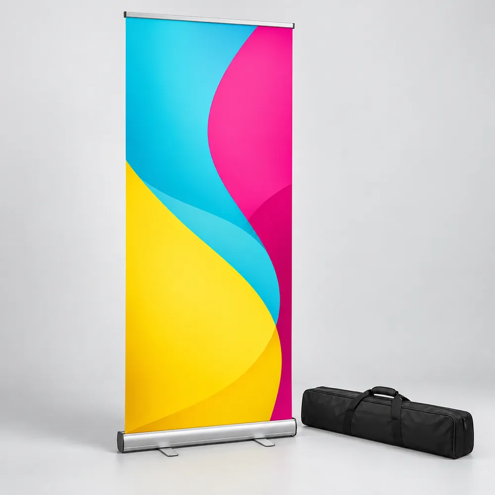 Roll-up 85 x 200 cm structure aluminium avec housse – Negocepro Maroc